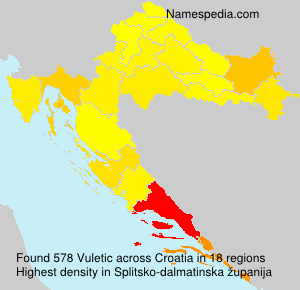 Surname Vuletic in Croatia Surname Vuletic in Croatia