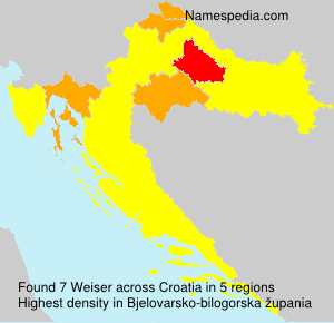Surname Weiser in Croatia Surname Weiser in Croatia