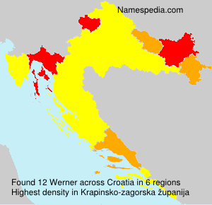 Surname Werner in Croatia Surname Werner in Croatia
