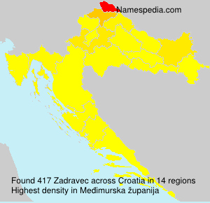 Surname Zadravec in Croatia Surname Zadravec in Croatia