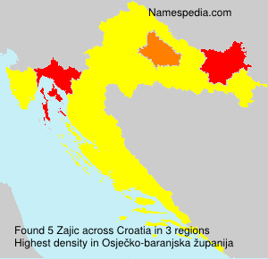 Surname Zajic in Croatia Surname Zajic in Croatia