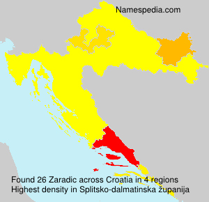 Surname Zaradic in Croatia Surname Zaradic in Croatia