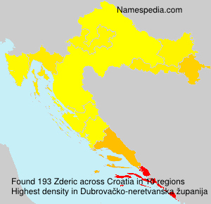 Surname Zderic in Croatia Surname Zderic in Croatia
