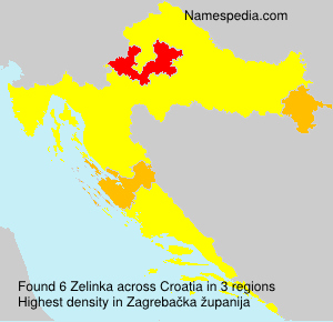 Surname Zelinka in Croatia