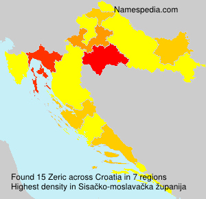 Surname Zeric in Croatia Surname Zeric in Croatia