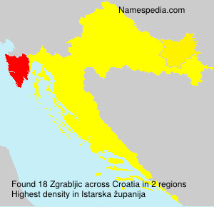 Surname Zgrabljic in Croatia Surname Zgrabljic in Croatia