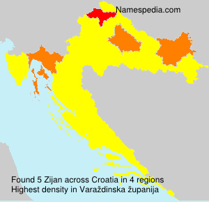 Surname Zijan in Croatia Surname Zijan in Croatia