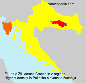 Surname Zilli in Croatia Surname Zilli in Croatia