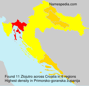 Surname Zlojutro in Croatia Surname Zlojutro in Croatia