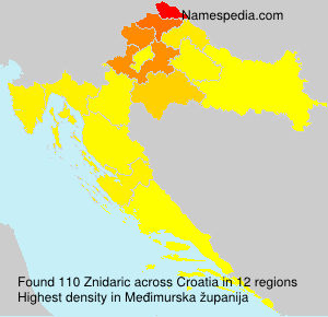 Surname Znidaric in Croatia Surname Znidaric in Croatia