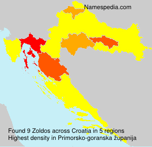 Surname Zoldos in Croatia Surname Zoldos in Croatia