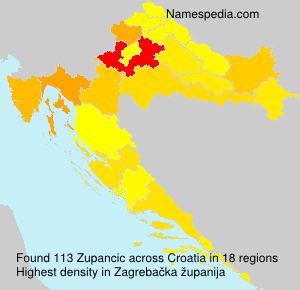 Surname Zupancic in Croatia Surname Zupancic in Croatia