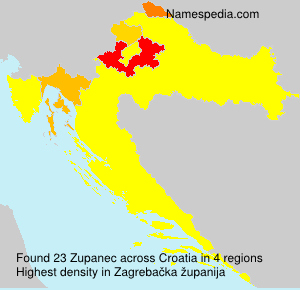 Surname Zupanec in Croatia Surname Zupanec in Croatia