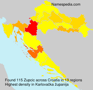 Surname Zupcic in Croatia Surname Zupcic in Croatia