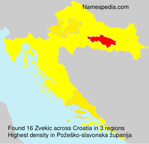 Surname Zvekic in Croatia Surname Zvekic in Croatia