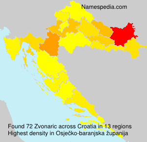 Surname Zvonaric in Croatia Surname Zvonaric in Croatia