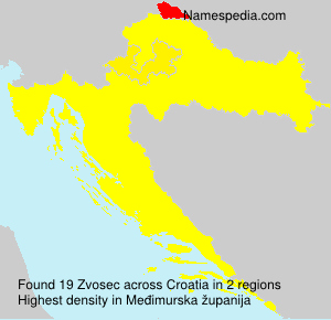 Surname Zvosec in Croatia Surname Zvosec in Croatia