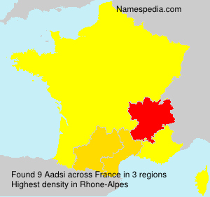 Surname Aadsi in France Surname Aadsi in France