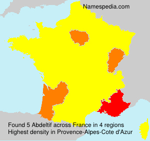 Surname Abdeltif in France Surname Abdeltif in France