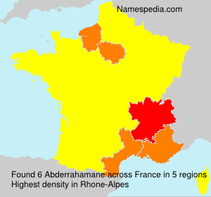 Surname Abderrahamane in France Surname Abderrahamane in France