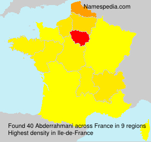 Surname Abderrahmani in France Surname Abderrahmani in France