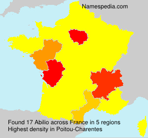 Surname Abilio in France Surname Abilio in France