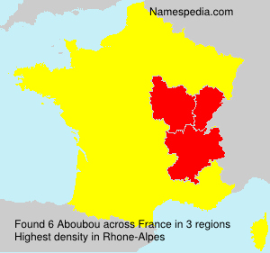 Surname Aboubou in France Surname Aboubou in France