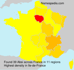 Surname Absi in France Surname Absi in France