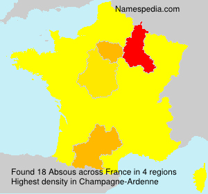 Surname Absous in France Surname Absous in France