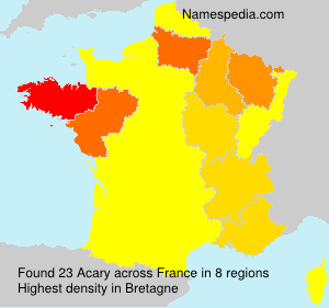 Surname Acary in France Surname Acary in France
