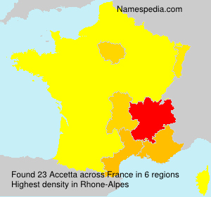 Surname Accetta in France Surname Accetta in France