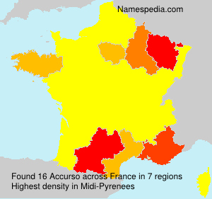 Surname Accurso in France Surname Accurso in France