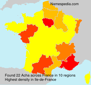 Surname Acha in France Surname Acha in France