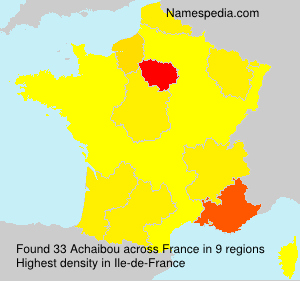 Surname Achaibou in France Surname Achaibou in France