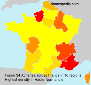 Surname Achenza in France Surname Achenza in France