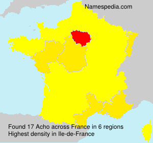 Surname Acho in France Surname Acho in France
