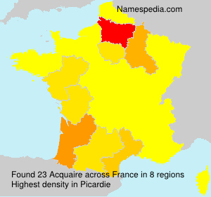 Surname Acquaire in France Surname Acquaire in France