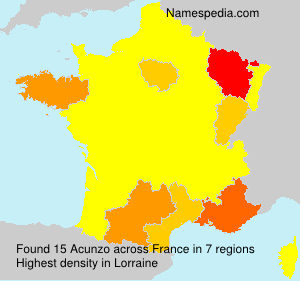 Surname Acunzo in France Surname Acunzo in France