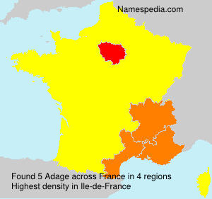 Surname Adage in France Surname Adage in France