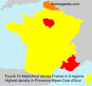 Surname Adahchour in France Surname Adahchour in France