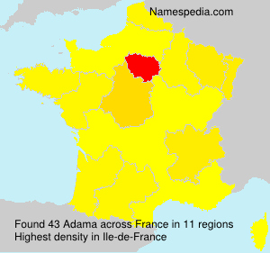 Surname Adama in France Surname Adama in France