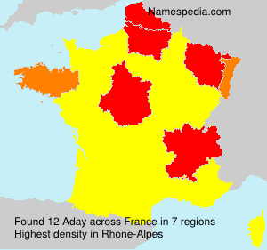 Surname Aday in France Surname Aday in France