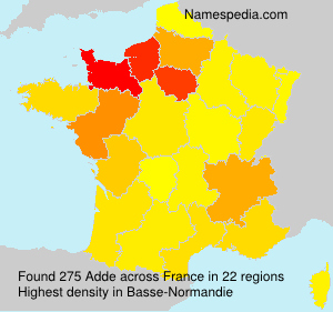 Surname Adde in France Surname Adde in France