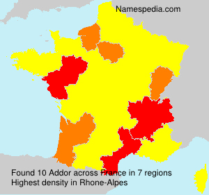 Surname Addor in France Surname Addor in France