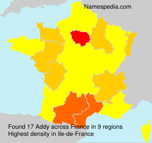 Surname Addy in France Surname Addy in France