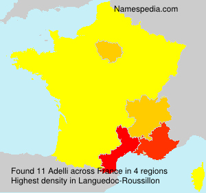 Surname Adelli in France Surname Adelli in France