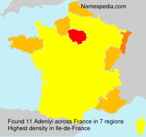 Surname Adeniyi in France Surname Adeniyi in France