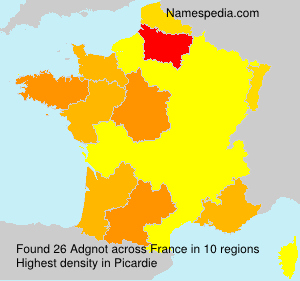 Surname Adgnot in France Surname Adgnot in France