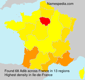 Surname Adib in France Surname Adib in France