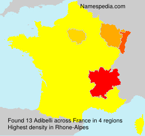 Surname Adibelli in France Surname Adibelli in France